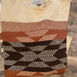 Western pattern sweater